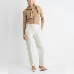 J.Crew Kate Straight-Leg Pant in Bi-Stretch Cotton – Ivory – Petite 6